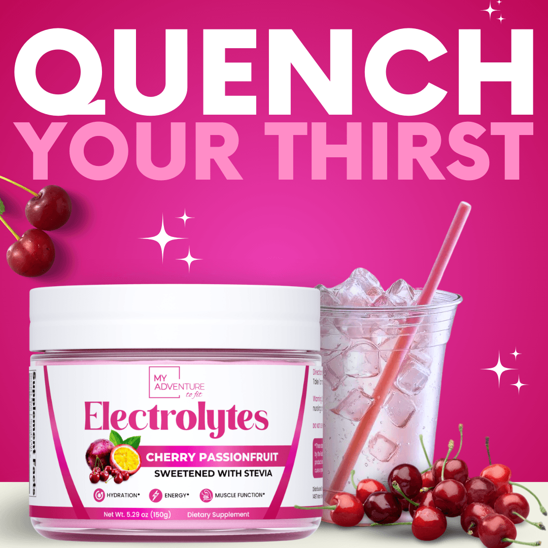 Cherry Passionfruit Electrolytes Powder My Adventure to Fit Tiffany Plate Sugar Free Hydration Mix