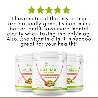 Strawberry Kiwi Calcium Magnesium - 30 Servings | Zero Sugar Stress & Cramp Support