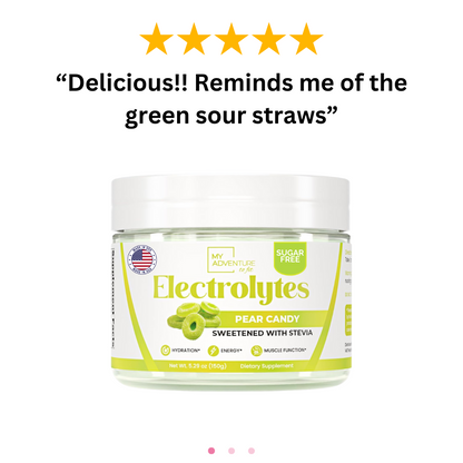 Pear Candy Electrolytes - 37 Servings | Zero Sugar Hydration