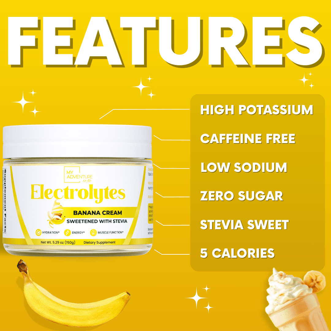Banana cream electrolytes sugar free drink mix powder tiffany my adventure to fit 