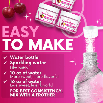 Cherry Passionfruit Electrolytes Powder My Adventure to Fit Tiffany Plate Sugar Free Hydration Mix