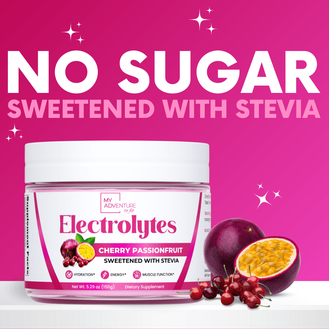 Cherry Passionfruit Electrolytes Powder My Adventure to Fit Tiffany Plate Sugar Free Hydration Mix