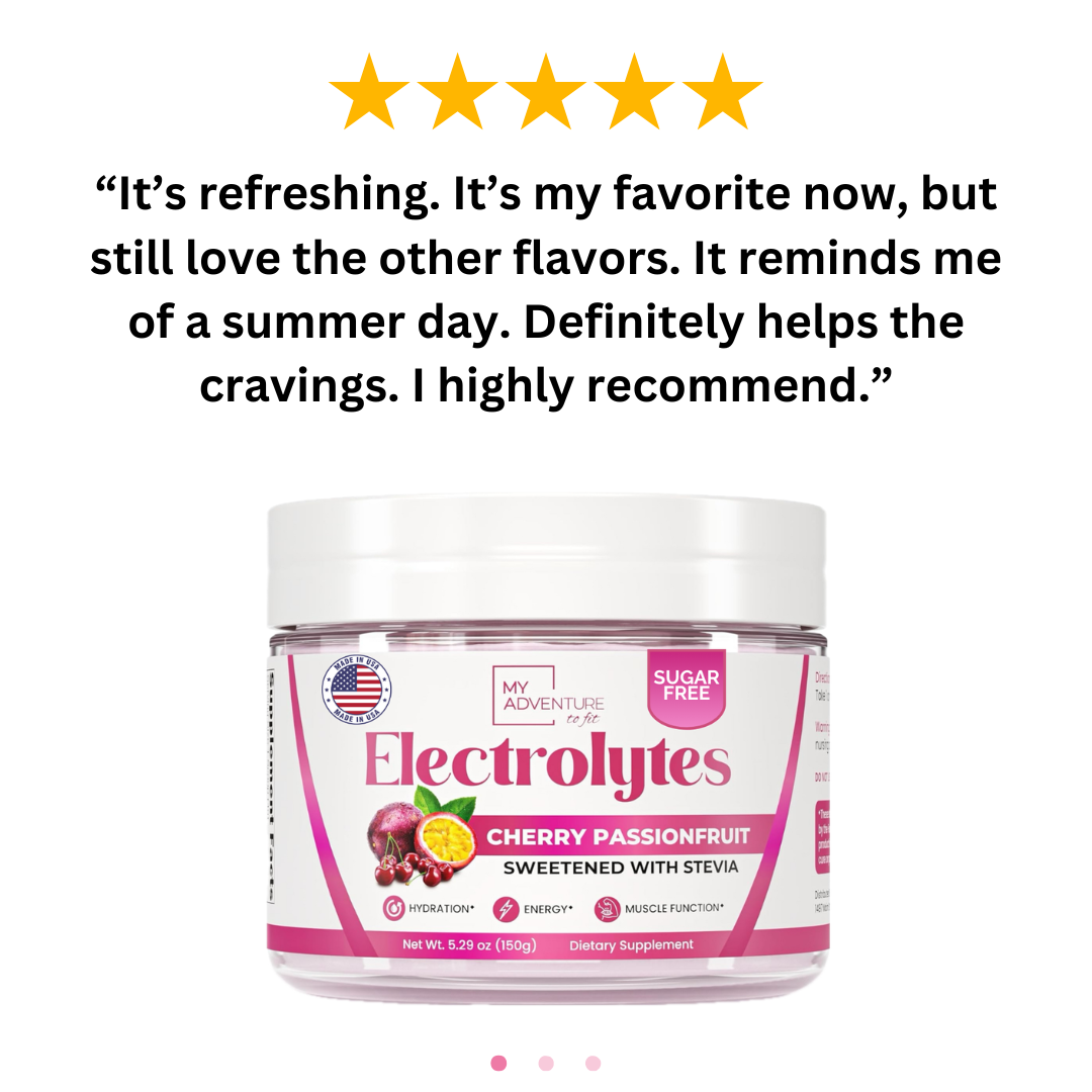 Cherry Passionfruit Electrolytes Powder My Adventure to Fit Tiffany Plate Sugar Free Hydration Mix