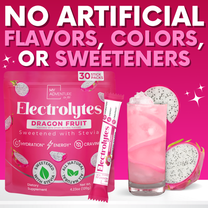 Dragon Fruit Electrolytes My Adventure to Fit dragonfruit no artificial colors, no artificial flavors sweetened with stevia