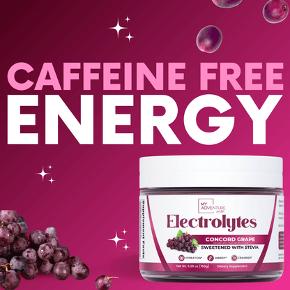Grape Electrolytes Powder My Adventure to Fit Tiffany Plate Sugar Free Hydration Drink Mix 