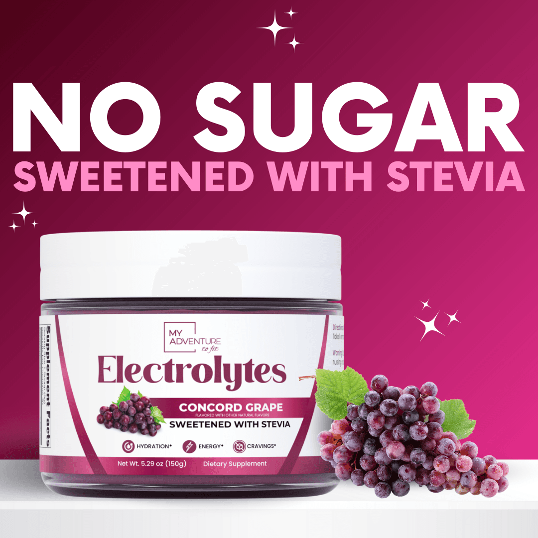 Grape Electrolytes Powder My Adventure to Fit Tiffany Plate Sugar Free Hydration Drink Mix 