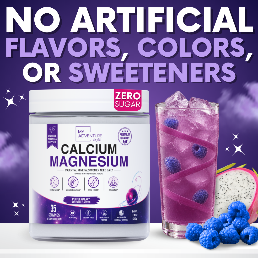 RELAXING DRINK MIX Stress & Cramp Support | Purple Galaxy Calcium & Magnesium | ZERO SUGAR | 35 Servings