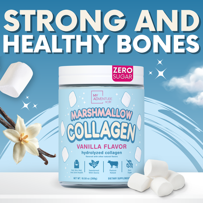 Marshmallow Vanilla Collagen Bovine Hydrolyzed - ZERO SUGAR - 30 Servings