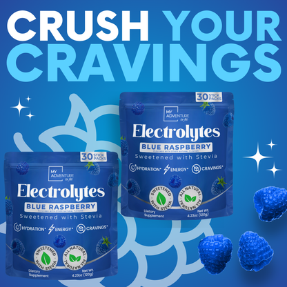 Blue Raspberry Electrolytes – Stick Packs | Zero Sugar Hydration