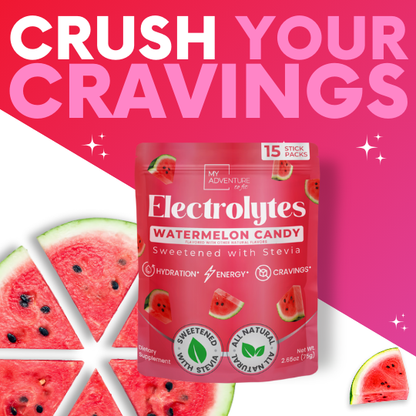 Watermelon Candy Electrolytes – 15 Ct. Stick Packs | Zero Sugar Hydration