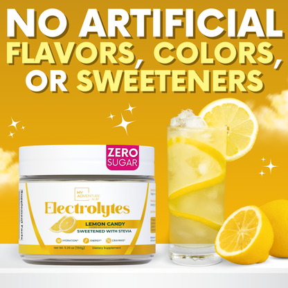 Lemon Candy Electrolytes | ZERO SUGAR Hydration | 37 Servings