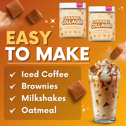 Caramel Collagen Bovine Hydrolyzed - ZERO SUGAR - 30 Servings