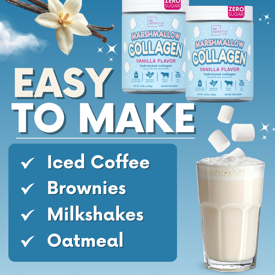 Marshmallow Vanilla Collagen Bovine Hydrolyzed - ZERO SUGAR - 30 Servings