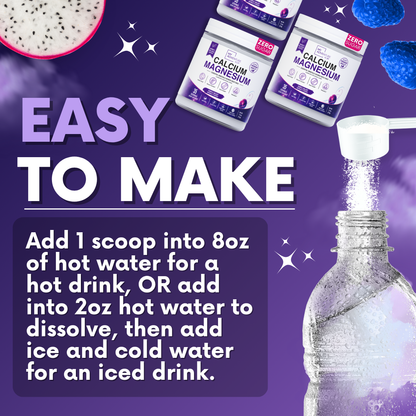 RELAXING DRINK MIX Stress & Cramp Support | Purple Galaxy Calcium & Magnesium | ZERO SUGAR | 35 Servings
