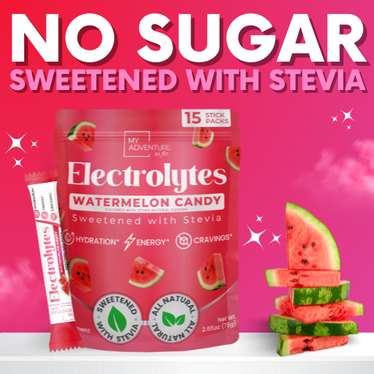 Watermelon Candy Electrolytes – 15 Ct. Stick Packs | Zero Sugar Hydration