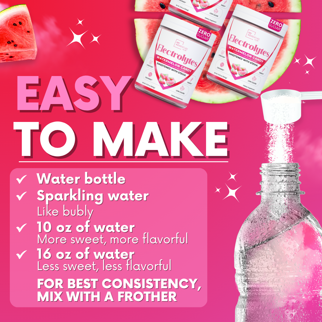 Watermelon Candy Electrolytes | ZERO SUGAR Hydration | FAMILY SIZE - 120 Servings