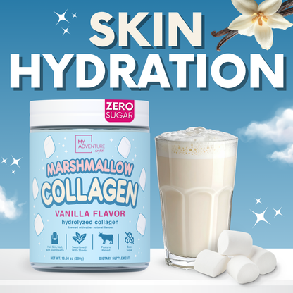 Marshmallow Vanilla Collagen Bovine Hydrolyzed - ZERO SUGAR - 30 Servings