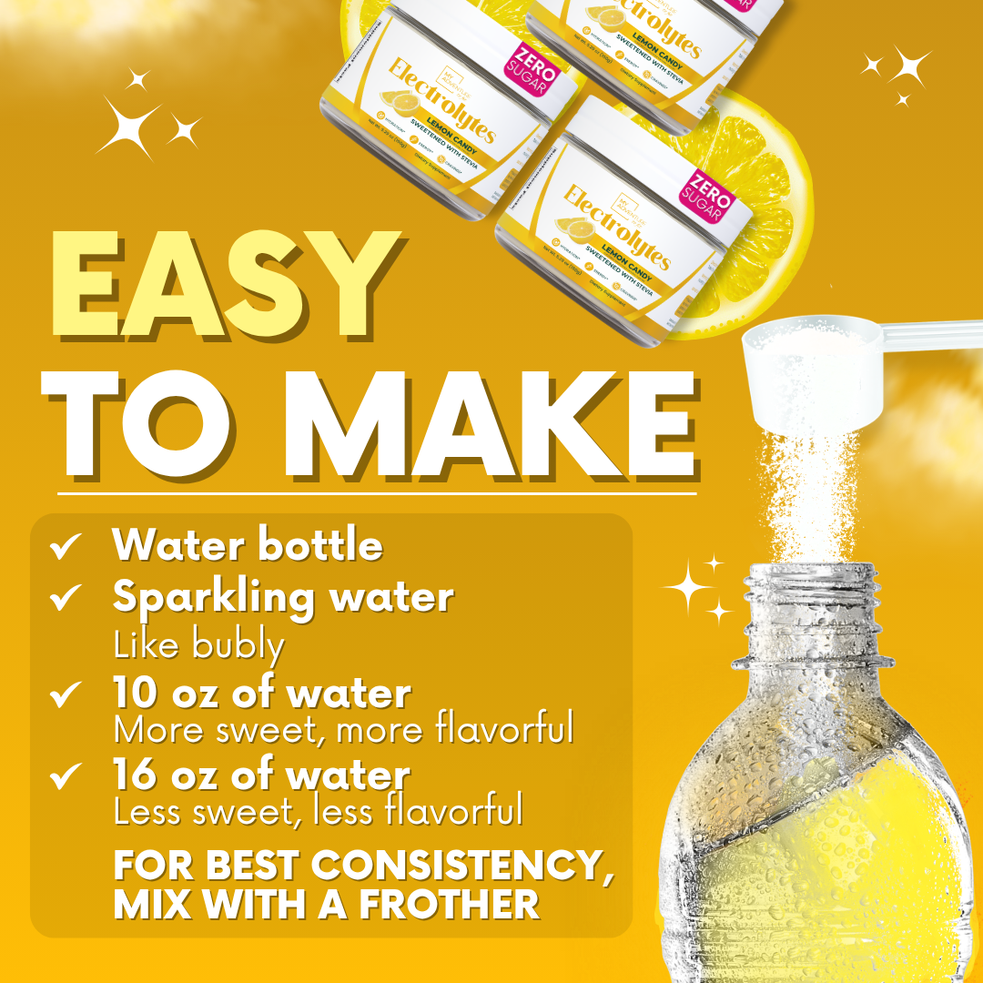 Lemon Candy Electrolytes | ZERO SUGAR Hydration | 37 Servings