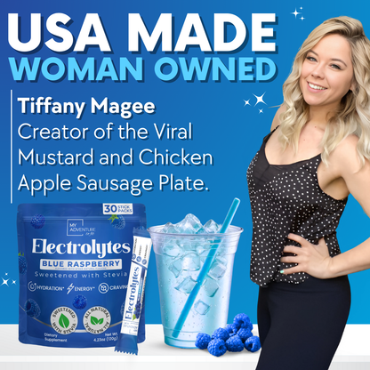 Blue Raspberry Electrolytes – Stick Packs | Zero Sugar Hydration