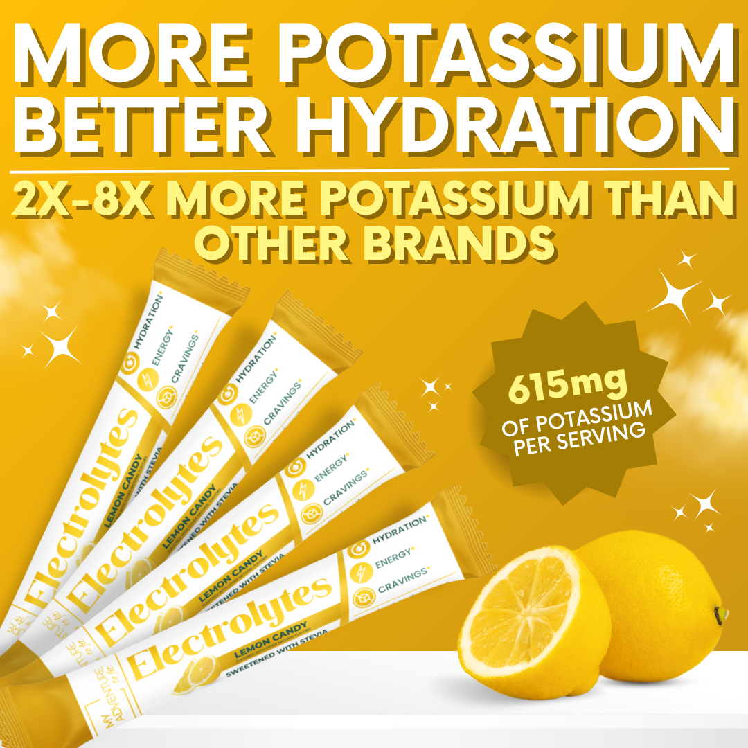 Lemon Candy Electrolytes | ZERO SUGAR Hydration | 15 Count Sticks