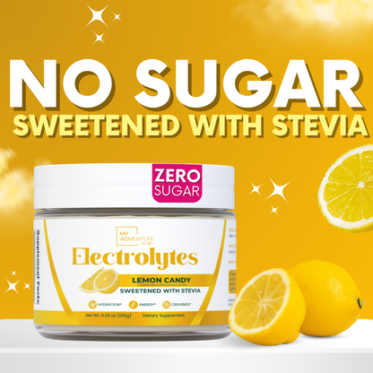 Lemon Candy Electrolytes | ZERO SUGAR Hydration | 37 Servings