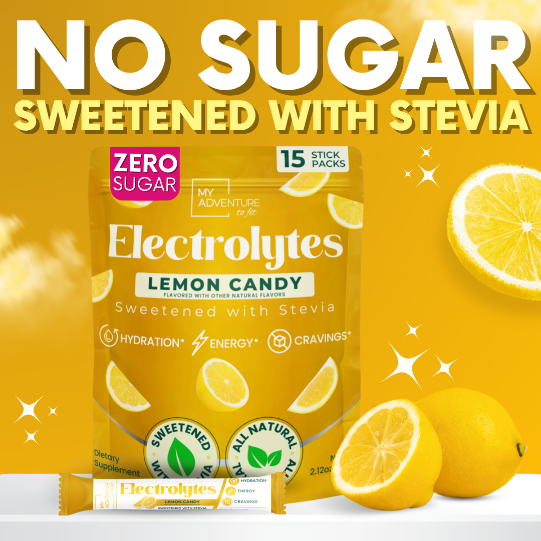Lemon Candy Electrolytes | ZERO SUGAR Hydration | 15 Count Sticks