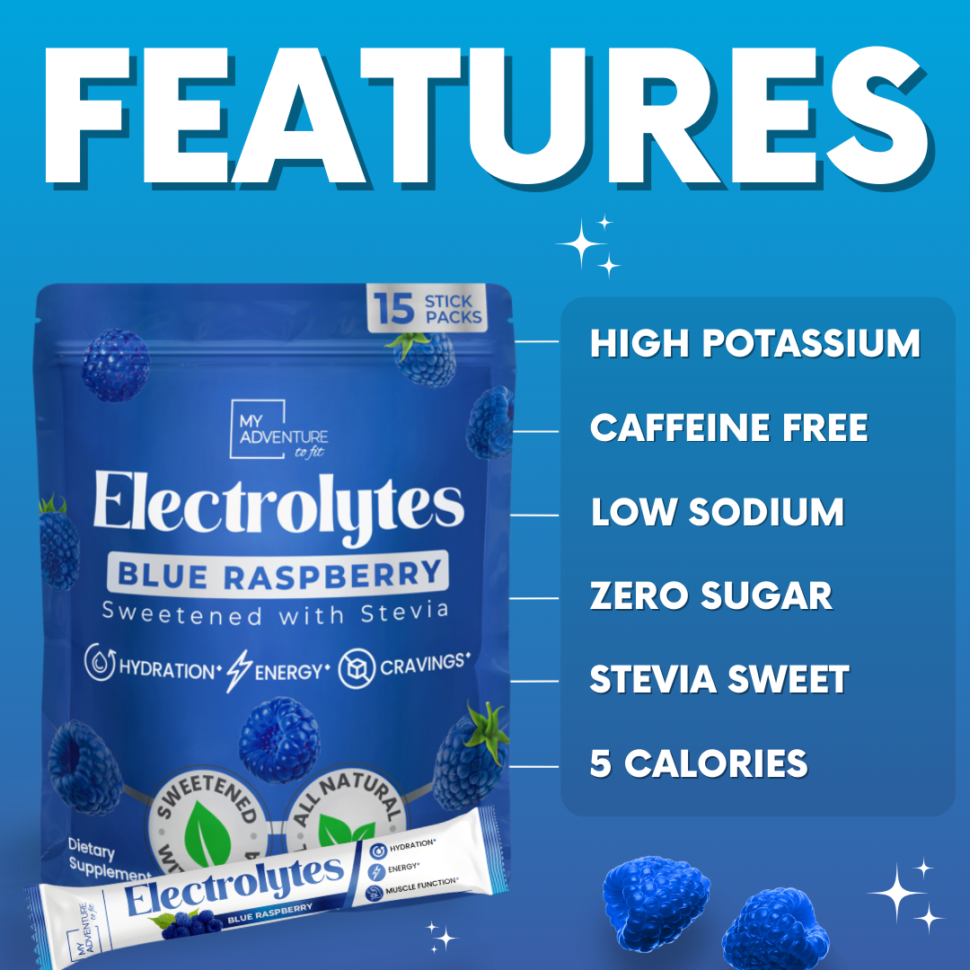 Electrolytes - Blue Raspberry Stick Packs - 15 count