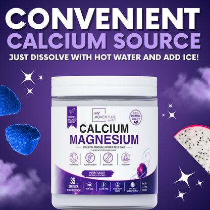 Purple Galaxy Calcium Magnesium - 35 Servings | Zero Sugar - Stress & Cramp Support