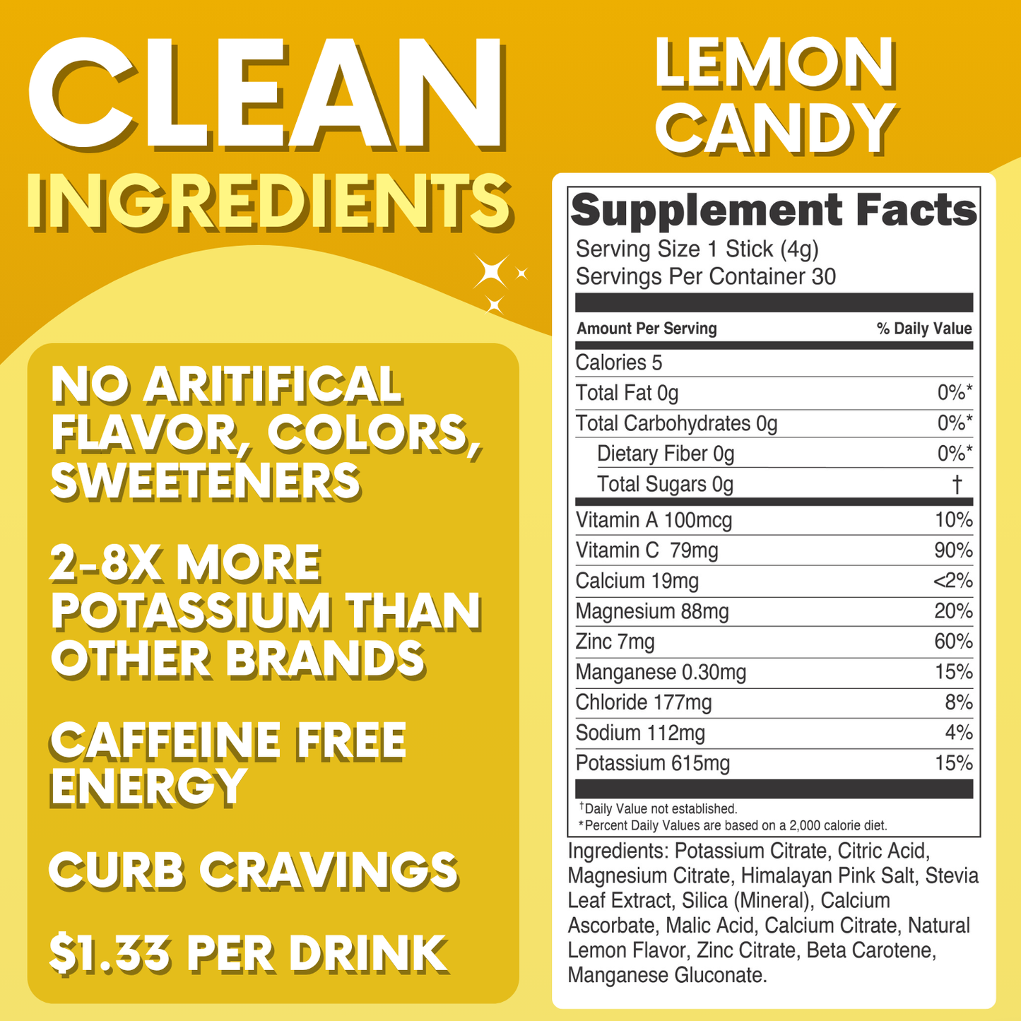Lemon Electrolyte Drink Powder Mix My Adventure to Fit Tiffany Plate Tiktok Sugar Free Hydration  nutrition facts calories 