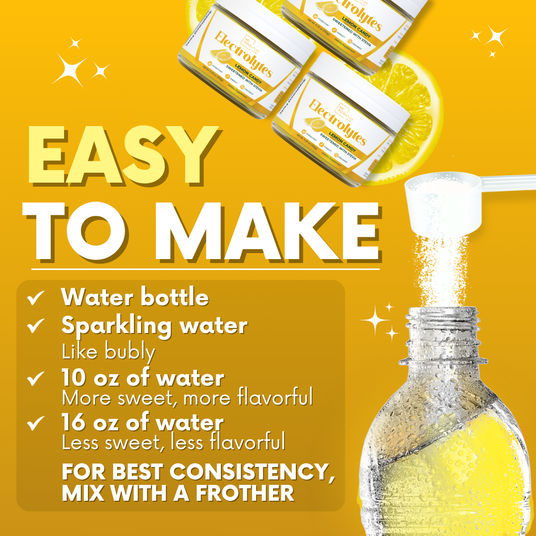 Lemon Electrolyte Drink Powder Mix My Adventure to Fit Tiffany Plate Tiktok Sugar Free Hydration Jar 