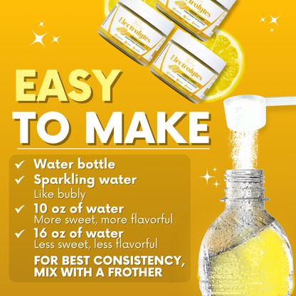 Lemon Electrolyte Drink Powder Mix My Adventure to Fit Tiffany Plate Tiktok Sugar Free Hydration Jar 