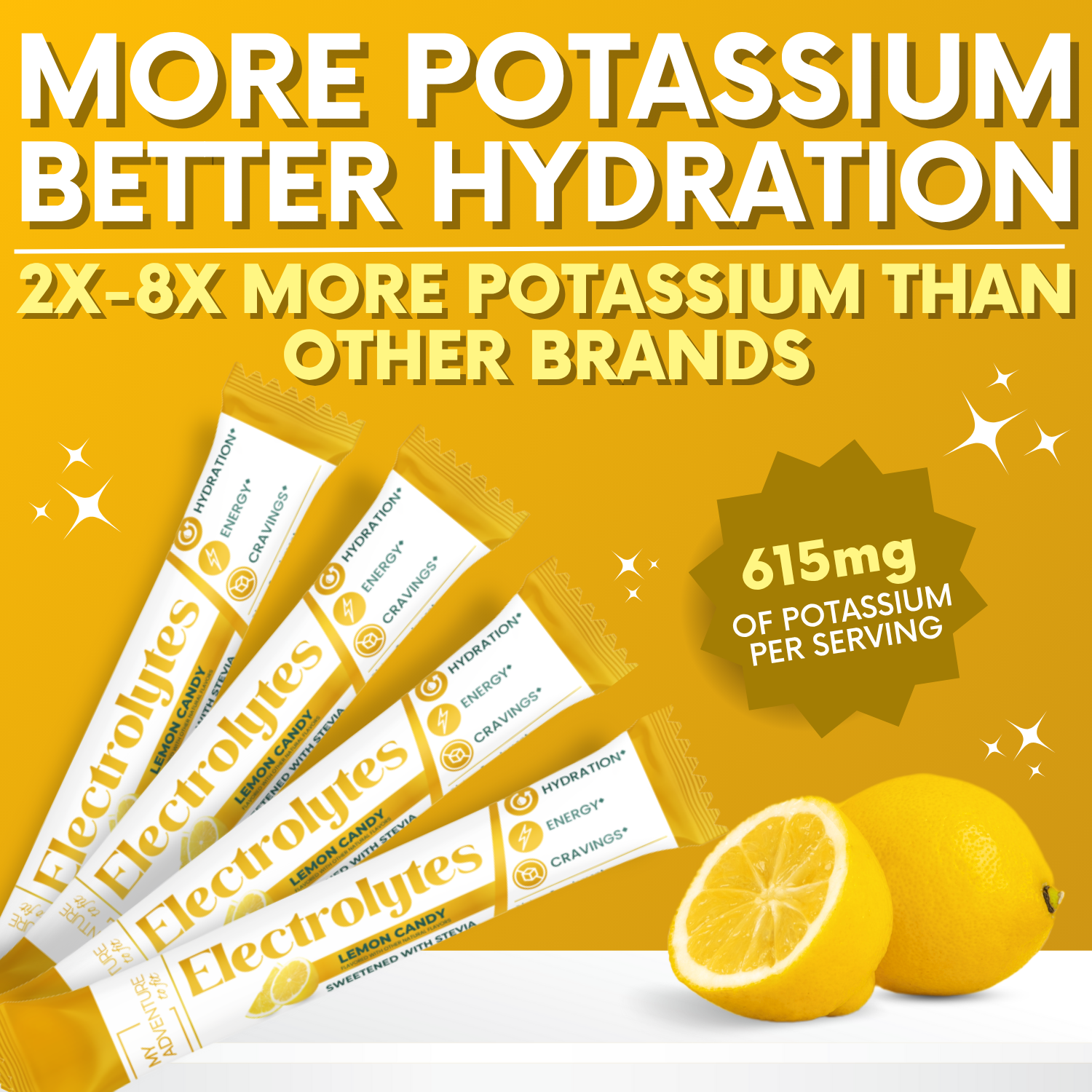 Lemon Electrolyte Drink Powder Mix My Adventure to Fit Tiffany Plate Tiktok Sugar Free Hydration 