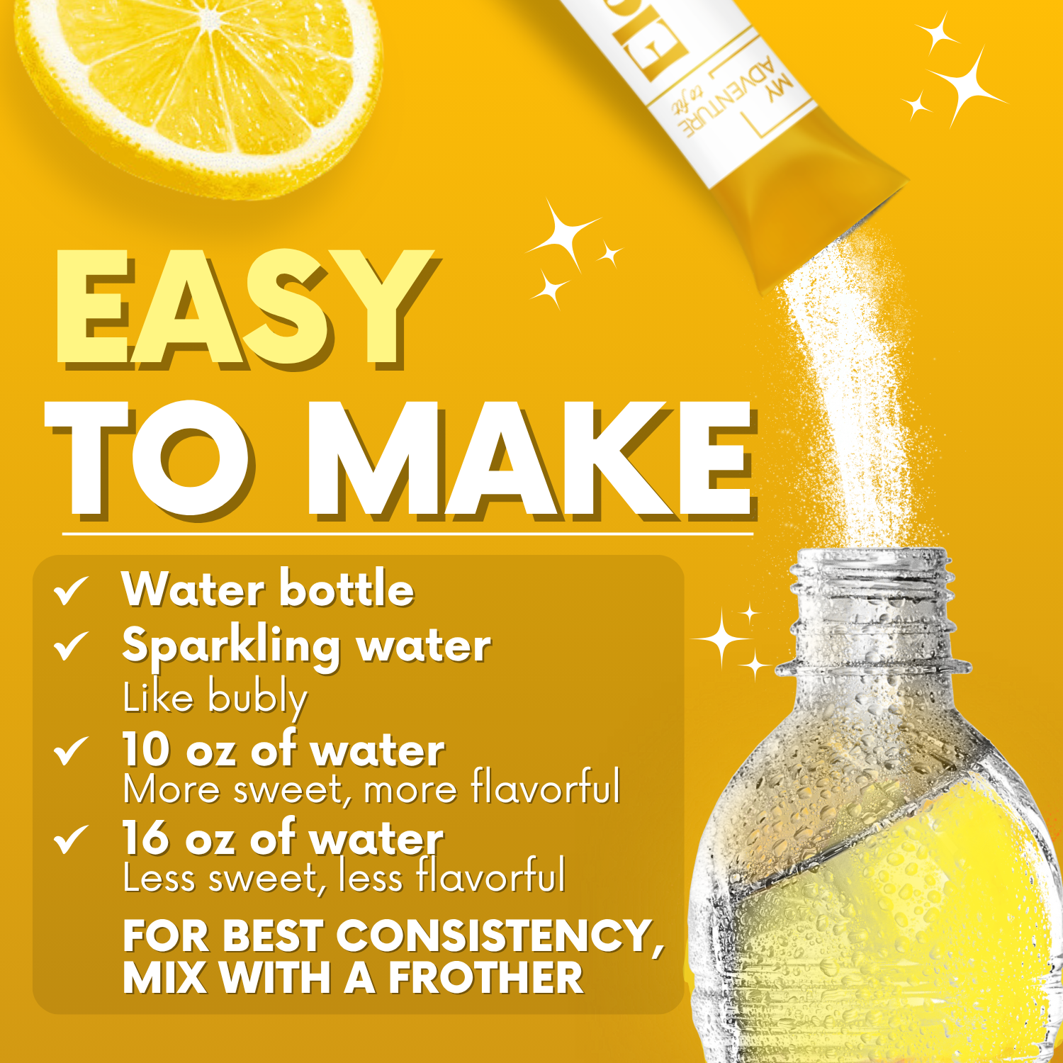 Lemon Electrolytes Drink Powder Mix My Adventure to Fit Tiffany Plate Tiktok Sugar Free Hydration easy to make