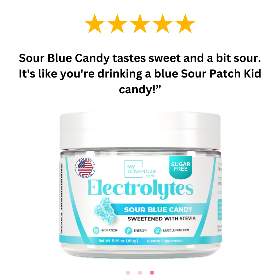 Sour Blue Candy Electrolytes Reviews Drink Mix Powder My Adventure to Fit Sugar Free Hydration Tiffany Plate Jar