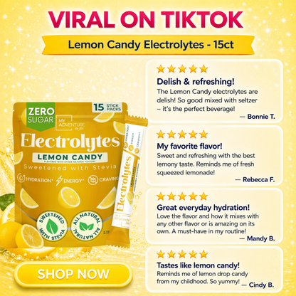 Lemon Candy Electrolytes Powder Stick Pack - 15 Servings