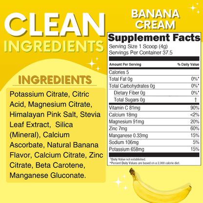 Banana cream electrolytes sugar free drink mix powder tiffany my adventure to fit 