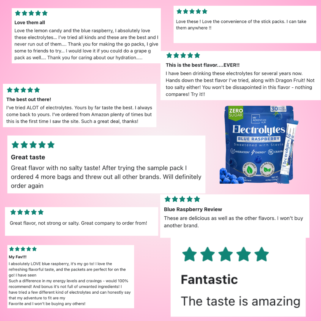 Blue Raspberry Electrolytes – Stick Packs | Zero Sugar Hydration