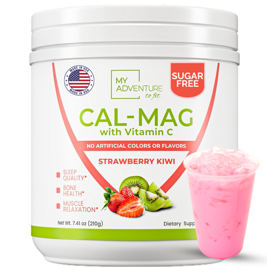 Strawberry Kiwi Calcium Magnesium - 30 Servings | Zero Sugar Stress & Cramp Support