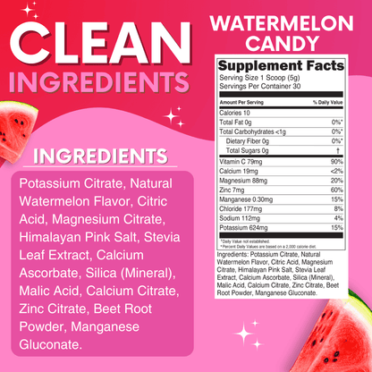 watermelon candy electrolytes jar my adventure to fit dye free no artificial flavors stevia sweetened low carb keto best tasting electrolytes nutrition facts calories 